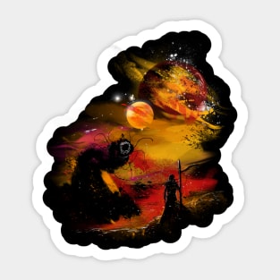 sunset on arrakis Sticker